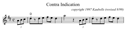 Contra Indication - staff notation