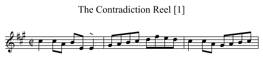 Contradiction Reel [1], The - staff notation