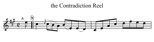 Contradiction Reel, the  - staff notation