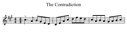 Contradiction, The  - staff notation