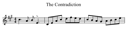Contradiction, The  - staff notation