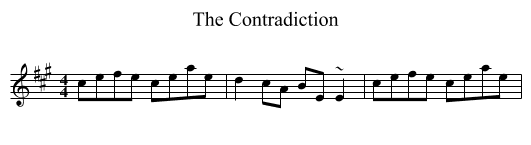 Contradiction, The  - staff notation