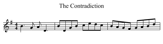 Contradiction, The  - staff notation