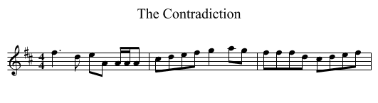 Contradiction, The  - staff notation