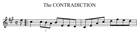 CONTRADICTION, The - staff notation