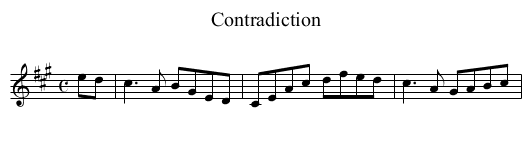 Contradiction - staff notation