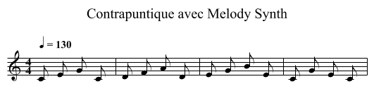 Contrapuntique avec Melody Synth - staff notation