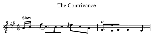 Contrivance, The - staff notation