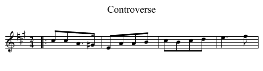 Controverse - staff notation