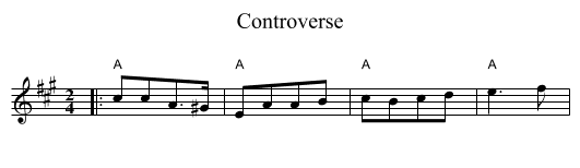 Controverse - staff notation