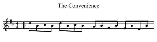 Convenience, The  - staff notation
