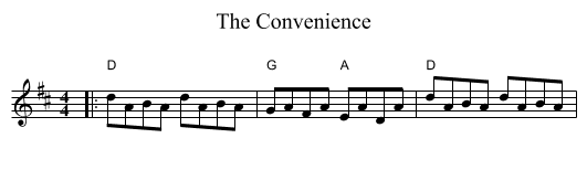 Convenience, The  - staff notation
