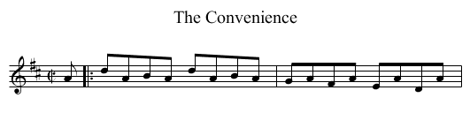 Convenience, The - staff notation