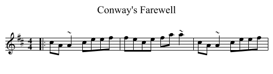 Conway's Farewell - staff notation