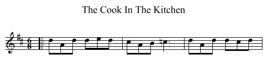 Cook In The Kitchen, The  - staff notation