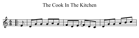 Cook In The Kitchen, The  - staff notation