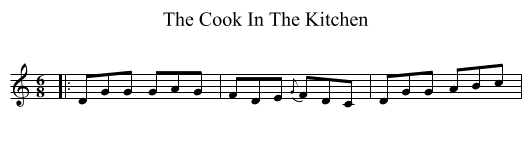 Cook In The Kitchen, The  - staff notation