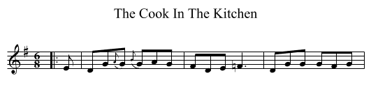 Cook In The Kitchen, The  - staff notation