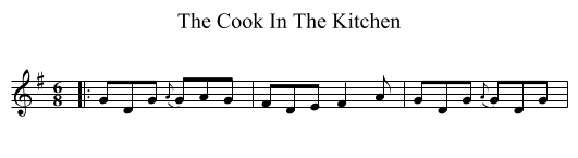 Cook In The Kitchen, The  - staff notation