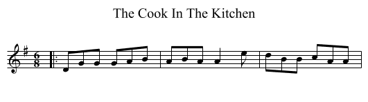 Cook In The Kitchen, The  - staff notation
