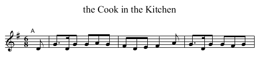 Cook in the Kitchen, the  - staff notation