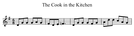 Cook in the Kitchen, The - staff notation