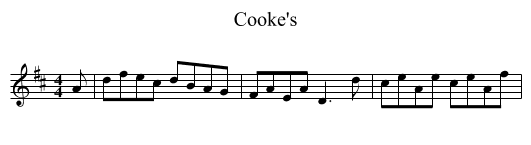 Cooke's - staff notation