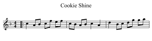 Cookie Shine - staff notation