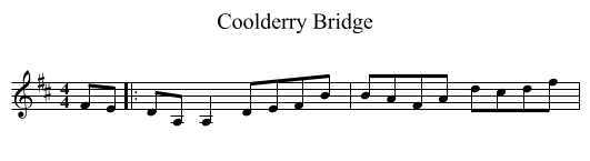 Coolderry Bridge - staff notation