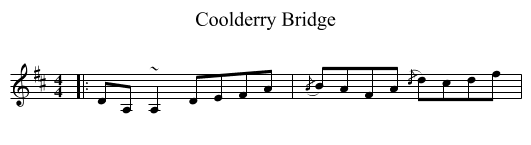 Coolderry Bridge - staff notation