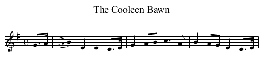 Cooleen Bawn, The - staff notation