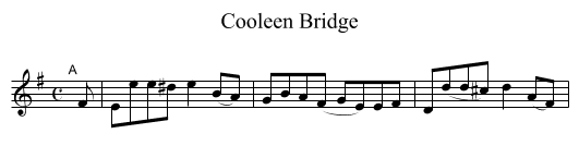 Cooleen Bridge - staff notation