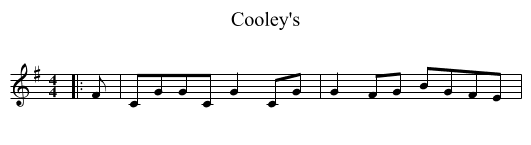 Cooley's - staff notation