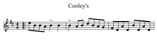 Cooley's - staff notation