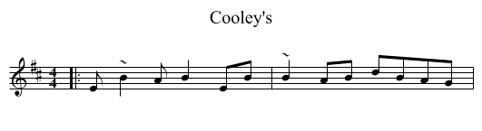 Cooley's - staff notation