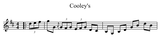 Cooley's - staff notation