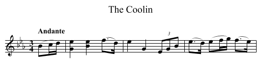Coolin, The - staff notation
