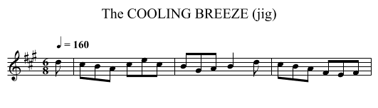 COOLING BREEZE (jig), The - staff notation