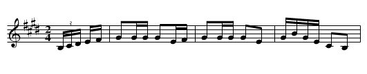 Cooney in the Stubble Field - staff notation