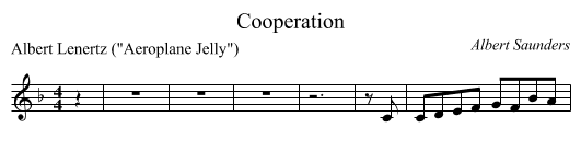 Cooperation - staff notation