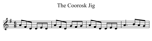 Coorosk Jig, The - staff notation