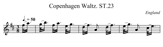 Copenhagen Waltz. ST.23 - staff notation