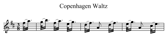 Copenhagen Waltz - staff notation