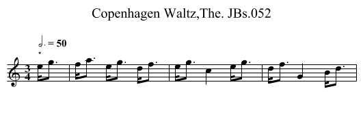 Copenhagen Waltz,The. JBs.052 - staff notation