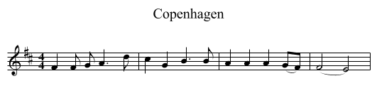 Copenhagen - staff notation