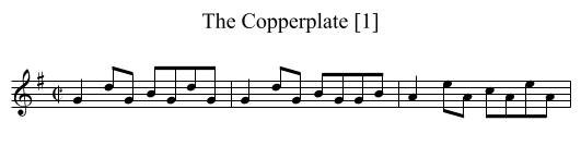Copperplate [1], The  - staff notation