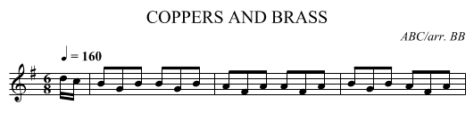 COPPERS AND BRASS - staff notation