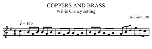 COPPERS AND BRASS - staff notation