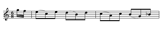 Coppindger’s Maggot - staff notation