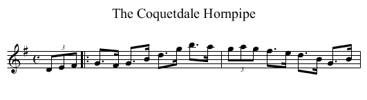 Coquetdale Hornpipe, The - staff notation